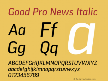 Good Pro News Italic Version 7.60图片样张