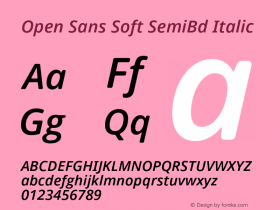 Open Sans Soft SemiBd Italic Version 1.000;hotconv 1.0.109;makeotfexe 2.5.65596图片样张