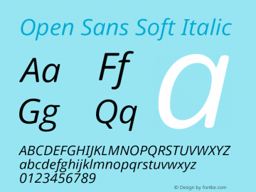 Open Sans Soft Italic Version 1.000;hotconv 1.0.109;makeotfexe 2.5.65596图片样张