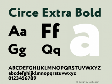 Circe Extra Bold Version 1.5图片样张