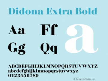 Didona Extra Bold Version 1.000图片样张