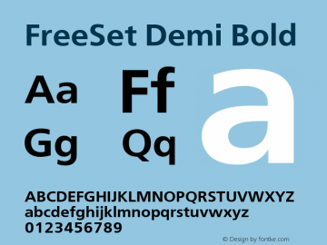 FreeSet Demi Bold Version 2.001图片样张