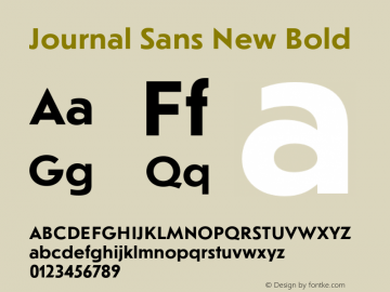 Journal Sans New Bold Version 1.001图片样张