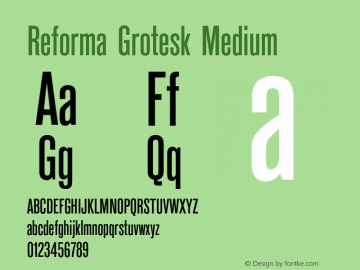 Reforma Grotesk Medium Version 1.002图片样张