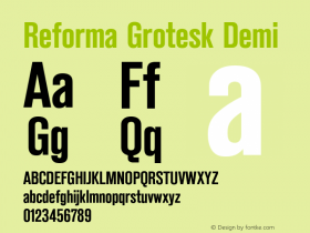 Reforma Grotesk Demi Version 1.002图片样张