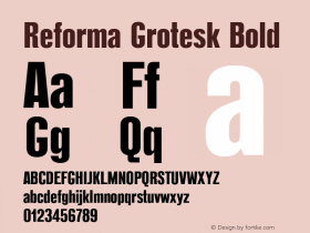 Reforma Grotesk Bold Version 1.002图片样张