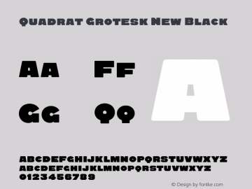 Quadrat Grotesk New Black Version 2.000图片样张