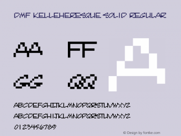 DMF Kelleheresque Solid Regular Version 1.0 Font Sample