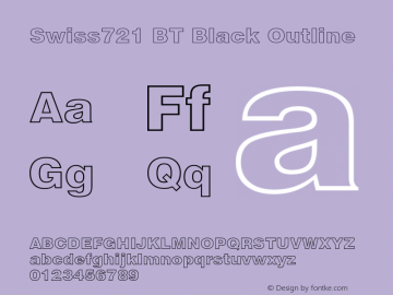 Swiss 721 Black Outline Version 5.0图片样张