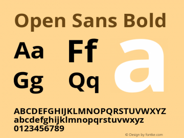 Open Sans Bold Version 3.000; ttfautohint (v1.8.4)图片样张