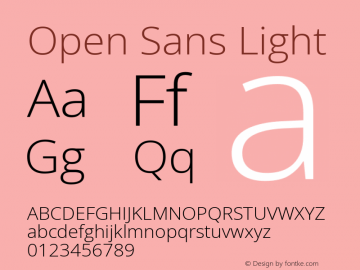 Open Sans Light Version 3.000; ttfautohint (v1.8.4)图片样张