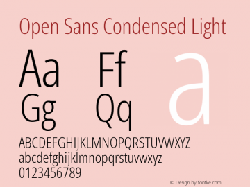 Open Sans Condensed Light Version 3.000; ttfautohint (v1.8.4)图片样张