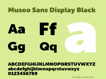 MuseoSansDisplay-Black Version 1.022图片样张