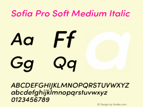 Sofia Pro Soft Medium Italic Version 2.000图片样张