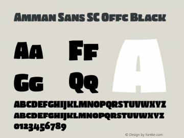 Amman Sans SC Offc Black Version 7.504; 2010; Build 1020图片样张