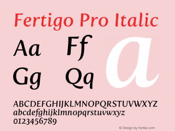 FertigoPro-Italic Version 1.051图片样张