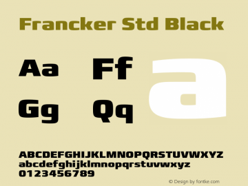 FranckerStd-Black Version 1.00图片样张