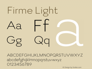 Firme Light Version 1.002;PS 001.002;hotconv 1.0.70;makeotf.lib2.5.58329图片样张