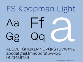 FS Koopman Light Version 1.02;PS 001.001;hotconv 1.0.88;makeotf.lib2.5.64775图片样张