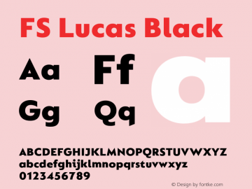 FS Lucas Black Version 1.03;PS 001.002;hotconv 1.0.88;makeotf.lib2.5.64775图片样张