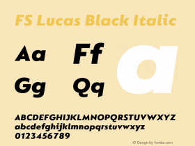 FS Lucas Black Italic Version 1.03;PS 001.002;hotconv 1.0.88;makeotf.lib2.5.64775图片样张