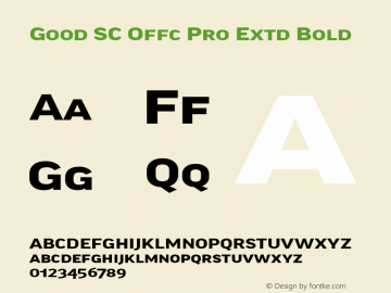 Good SC Offc Pro Extd Bold Version 7.504; 2014; Build 1020图片样张