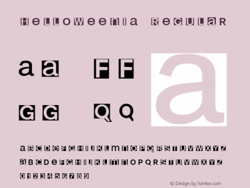 HelloweeniA Regular 1.0 2004-10-02 Font Sample