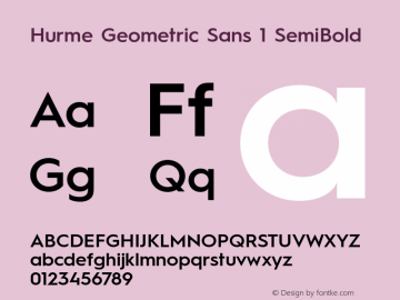 HurmeGeometricSans1 SemiBold Version 1.001图片样张