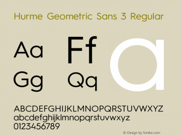 HurmeGeometricSans3 Regular Version 1.001图片样张