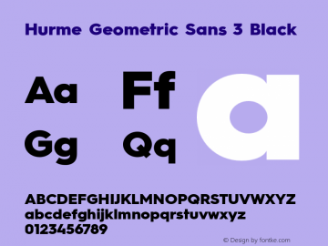 HurmeGeometricSans3 Black Version 1.001图片样张