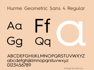 HurmeGeometricSans4 Regular Version 1.001图片样张