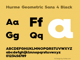 HurmeGeometricSans4 Black Version 1.001图片样张