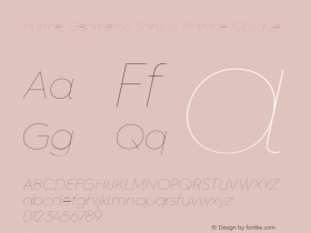 HurmeGeometricSans4 HairlineObl Version 1.001图片样张