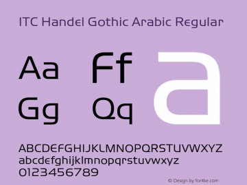 ITC Handel Gothic Arabic Version 1.00图片样张