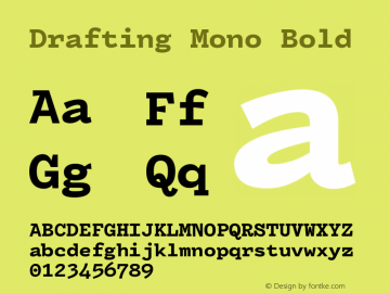 Drafting Mono Bold Version 1.100图片样张