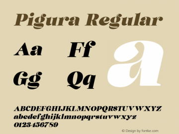 Pigura Italic Version 1.00图片样张