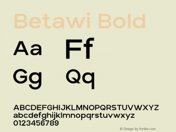 Betawi Bold Version 1.00图片样张