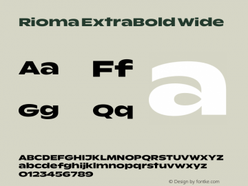 Rioma ExtraBold Wide Version 1.000图片样张