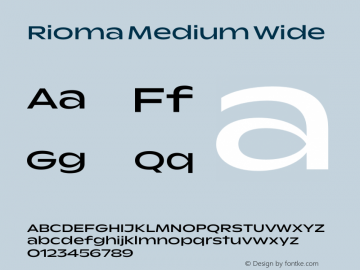 Rioma Medium Wide Version 1.000图片样张