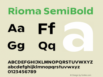 Rioma SemiBold Version 1.000图片样张