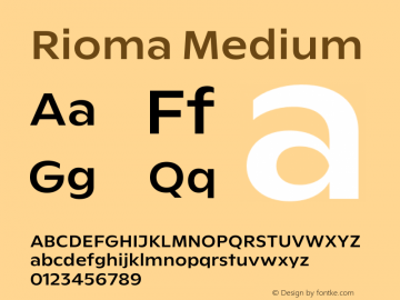 Rioma Medium Version 1.000图片样张