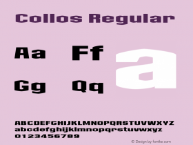 Collos Regular Version 1.000;PS 001.000;hotconv 1.0.38 Font Sample