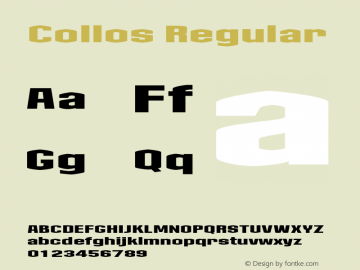 Collos Regular Version 001.000图片样张