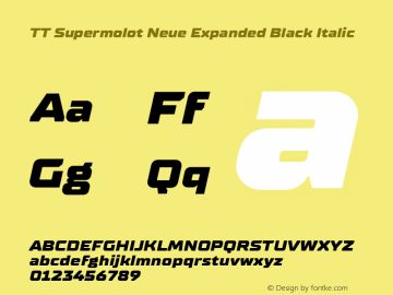 TT Supermolot Neue Expanded Black Italic Version 2.000.04082021图片样张