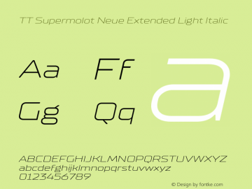 TT Supermolot Neue Extended Light Italic Version 2.000.04082021图片样张