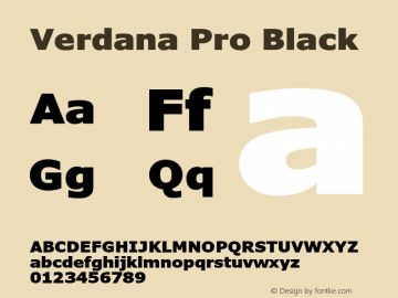 Verdana Pro Black Version 6.02图片样张