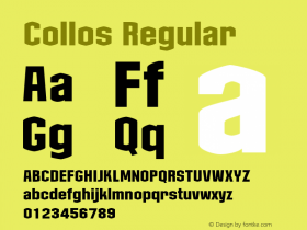 Collos Regular Version 1.000;PS 001.000;hotconv 1.0.38 Font Sample