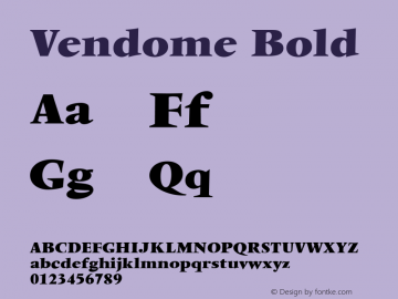 Vendome Bold Version 1.00图片样张