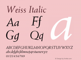 Weiss-Italic 001.000图片样张