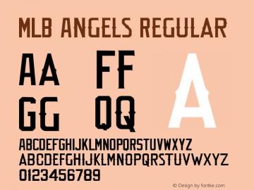 MLB Angels Regular Macromedia Fontographer 4.1 9/29/04 Font Sample